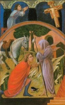 Saint françois d'assise et le lépreux